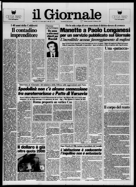 Il giornale : quotidiano del mattino